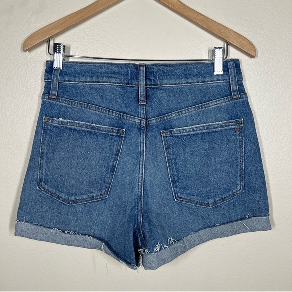 Madewell Womens High Rise Blue Denim Jean Shorts Rolled Hem Size 28 NEW Cotton - Picture 5 of 8